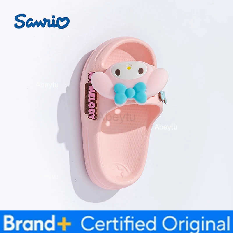 Sanrio New Summer Cute Sandals Aged 3-7 Childrens Non-Slip Closed-toe Slippers Baby Boys Girls Outdoors Garden Shoes H251230