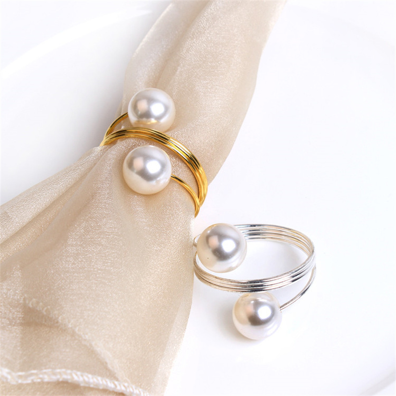 Elegant Napkin Ring Wed Pearl Napkin Ring Holder