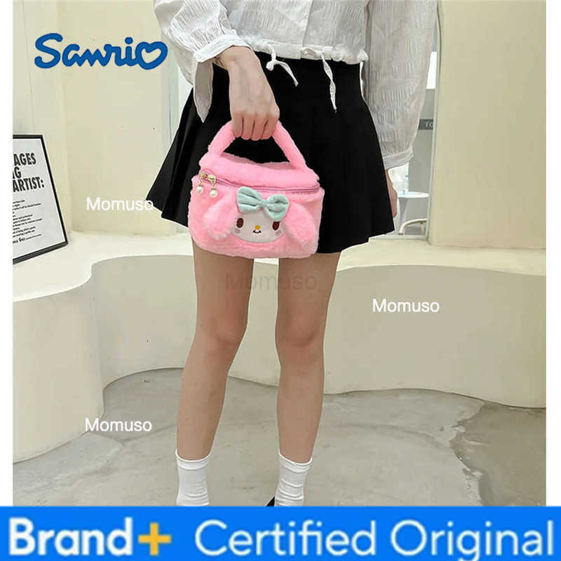 Sanrio New Kawaii Kuromi MyMelody Kirby Cartoon Anime Plush Bag Cute Handbag Cosmetics Bag Sundries Storage Case Girl Gift H251230