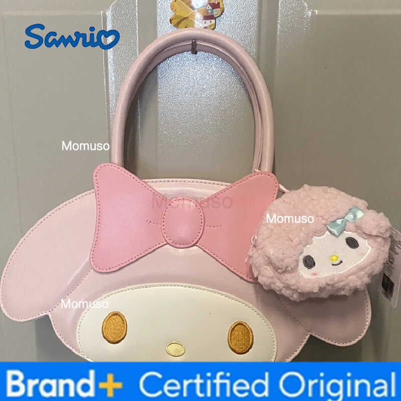 Sanrio Genuine My Melody Cinnamoroll Cartoon Girl Cute Face Pu Bag Portable Messenger Bag Large-Capacity Storage Student Gifts H251230