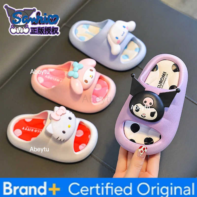 Sanrio Original cartoon girls student Kuromi slippers Shoes girls shoes gift H251230