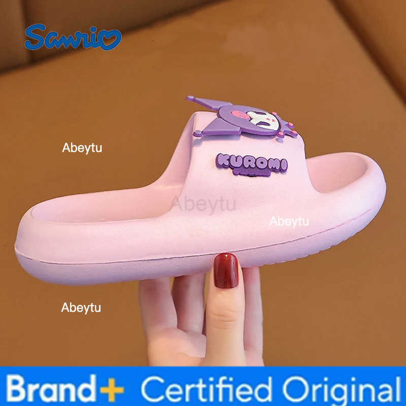 Sanrio Childrens EVA Slippers Kuromi Melody Cinnamoroll Baby Indoor Slides Boys Girls Bathroom Non-slip Sense of Cloud Sandals H251230