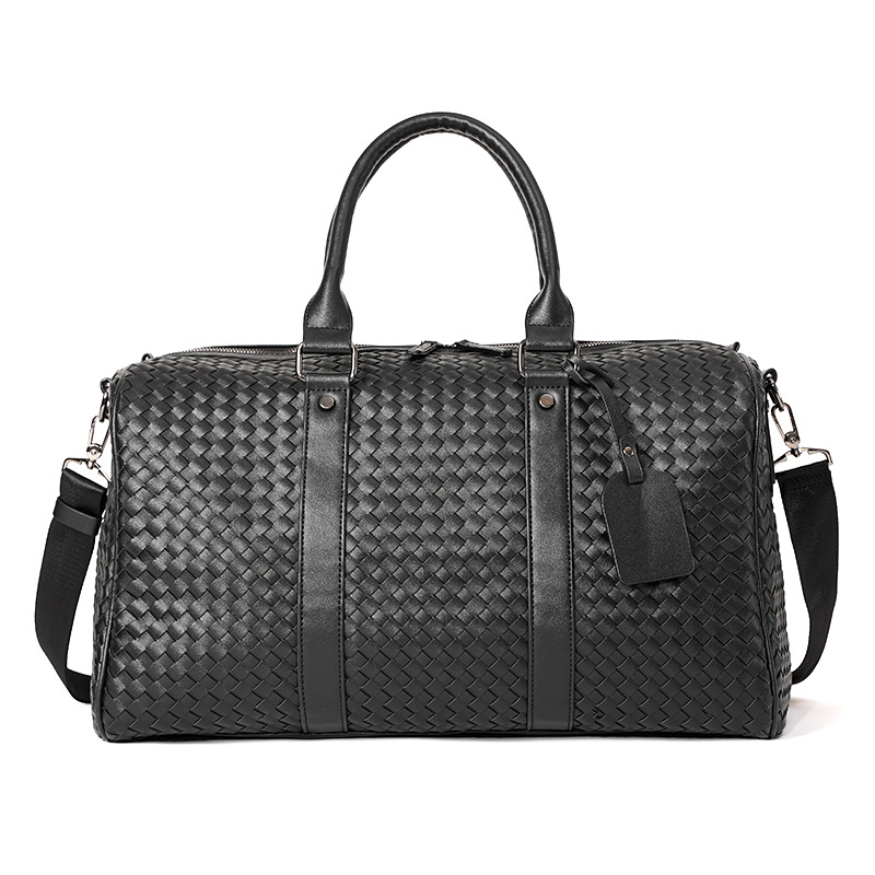 2025 new Hand-woven Korean-style large-capacity travel bag casual short-distance handbag trendy gym bag single-shoulder crossbody bag big bag