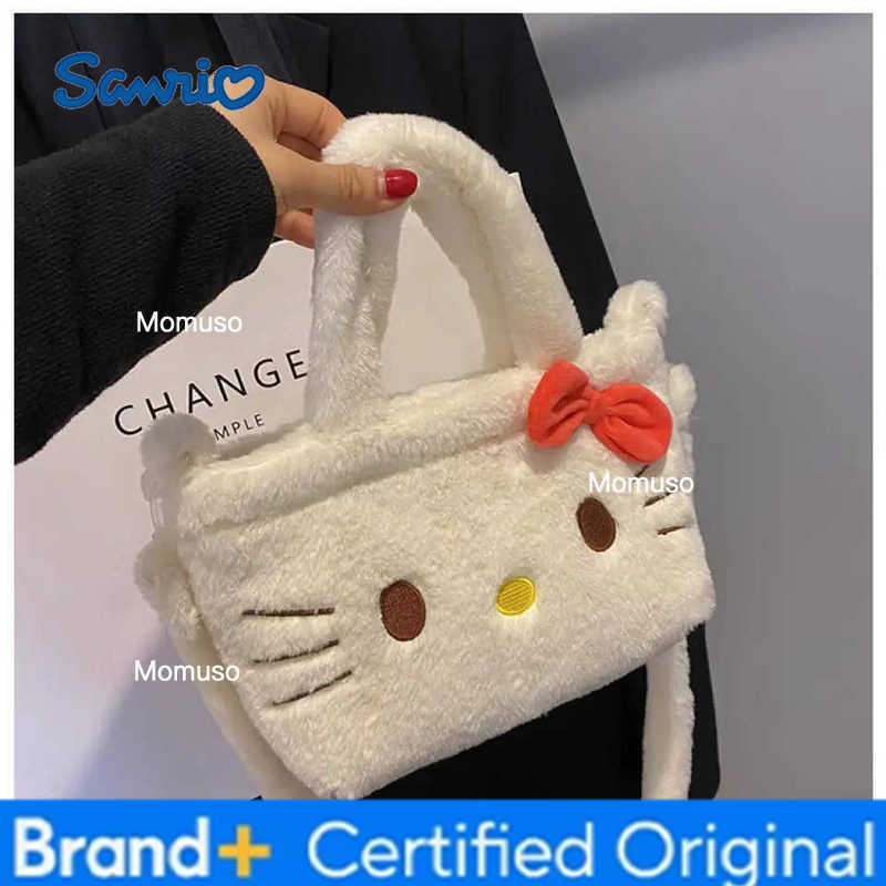 Sanrio Stuffed Handbag Hello Kitty Kuromi Melody Single Shoulder Bag Cartoon Messenger Bag Girls Handbags Stuffed Backpacks Gift H251230