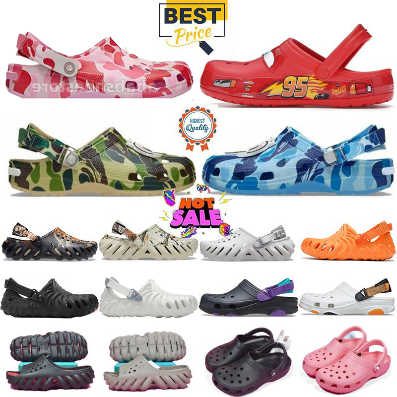 Designer Sandals Slippers Women Men Classics Slide Fashion Beach Lightning Red ABC Camo Green Camo Blue Camo Pink Flat Heel Sandals Rubber Slippers Casual Shoes 36-46