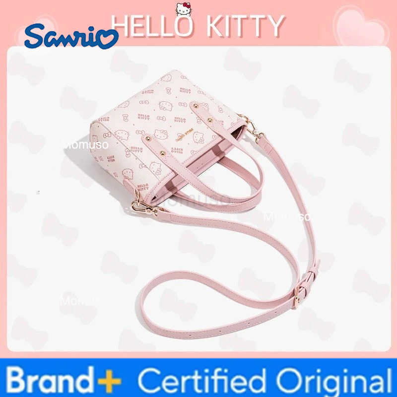 Sanrio Kawaii Hello Kitty Handbag Anime Cute Girl Advanced Fashion Versatile Outdoors Crossbody Bag Christmas Gift with Gift Box H2512301