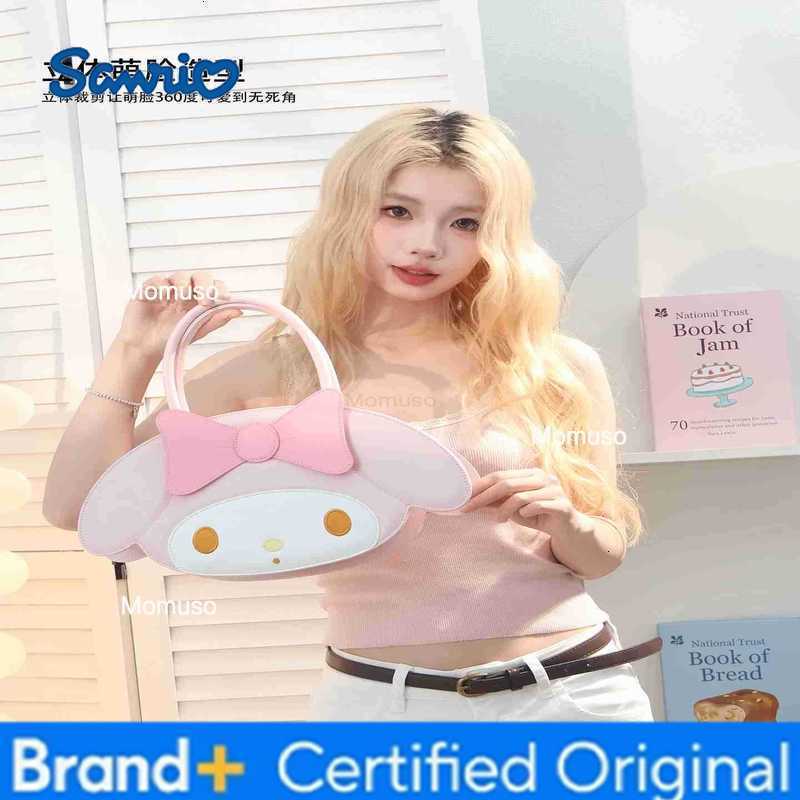 Sanrio PU Leather Handbag - Cute Face Print Shoulder Crossbody Bag Kawaii Lolita Fashion Purse for Women Girls Official Gift H251230