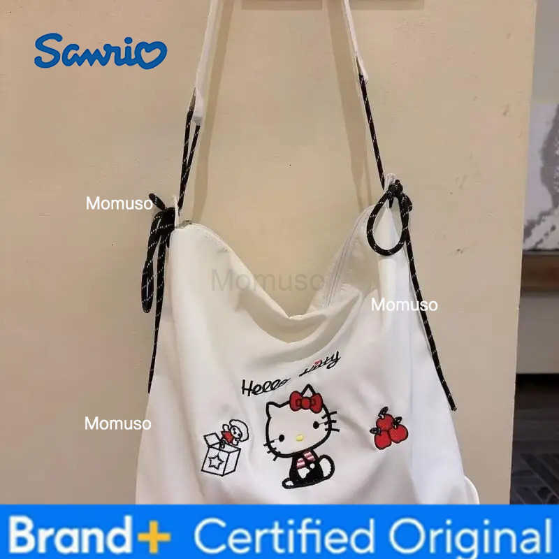 Sanrio Hello Kitty Crossbody Bag Girl Large Capacity Shoulder Bag Travel Storage Bag Waterproof Kawaii Cartoon Fashion Package H251230