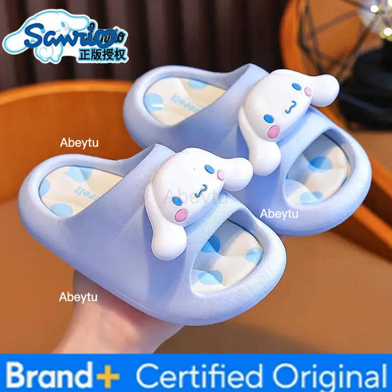 Sanrio Cartoon Anime Childrens Sandals Kuromi Cinnamoroll Hello Kitty New Kawaii Bathroom Shoes Girls Fashion Slippers Comfort H251230
