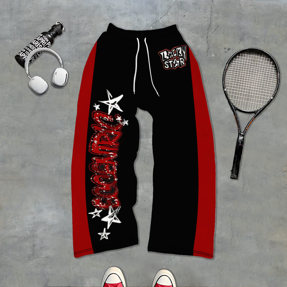 Luxury Brand Designer Apparel 2023 Autumn Winter 3D Printed Autumn Winter Fashion Loose Casual Flared Pants Independent Station