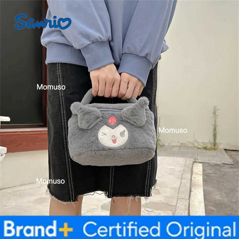 Sanrio New Kawaii Kuromi MyMelody Kirby Cartoon Anime Plush Bag Cute Handbag Cosmetics Bag Sundries Storage Case Girl Gift H251230