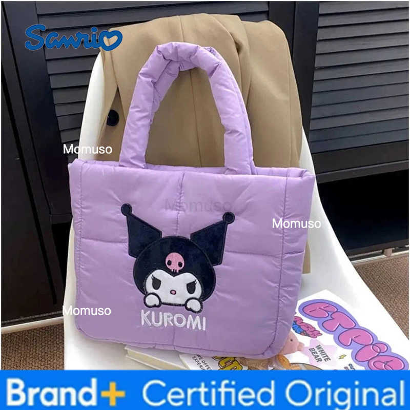 Sanrio Down bag Kuromi Cinnamoroll Melody Cartoon Anime Hellokitty Crossbody Cosmetic Handbag Storage Bags Women Girls Gifts H251230