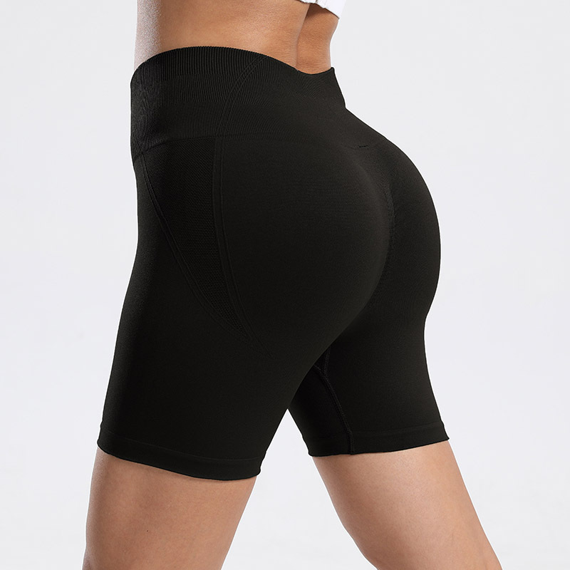 Women's Naked-Feel Peach Butt-Lifting Yoga Shorts, High-Waisted Tummy Control Athletic Running Shorts, Quick-Dry Breathable Cycling Shorts for Wo