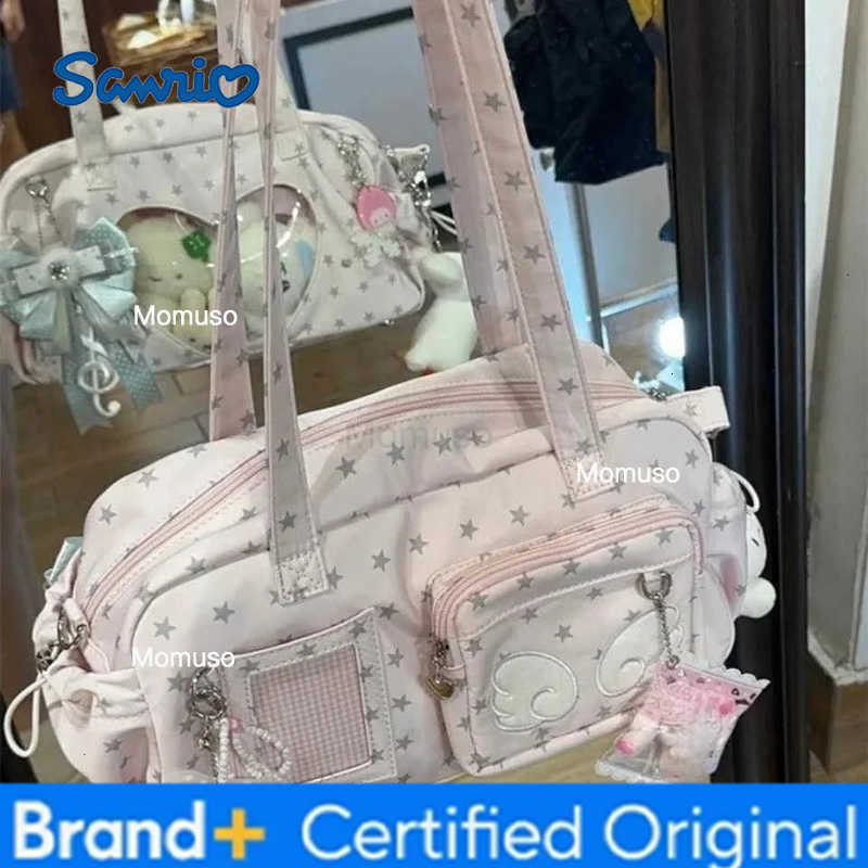 Sanrio Y2k Star Anime Angel Itabag Girls Cute Transparent Heart Display Pain Bag Japanese Style Shoulder Bag JK Lolita Crossbody Bag H2512301