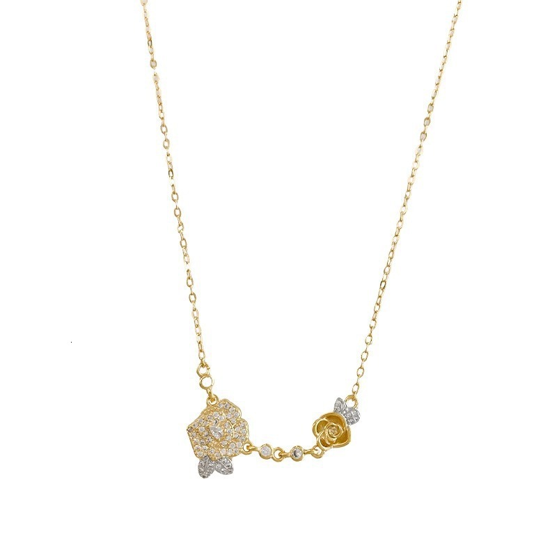 Luxury Brand Designer Jewelry French Rose Steel Chain High-End Personality Pendant Women's Necklace Light Luxury Niche Bracelet Ring Jewelry Set