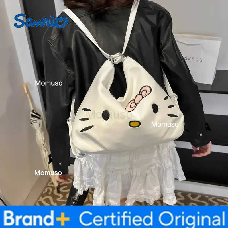 Sanrio Anime Figure Hellokittys Crossbody Bag Girl Tote Bag Large Capacity Backpack Super Light Large Capacity Kawaii Cartoon H251230
