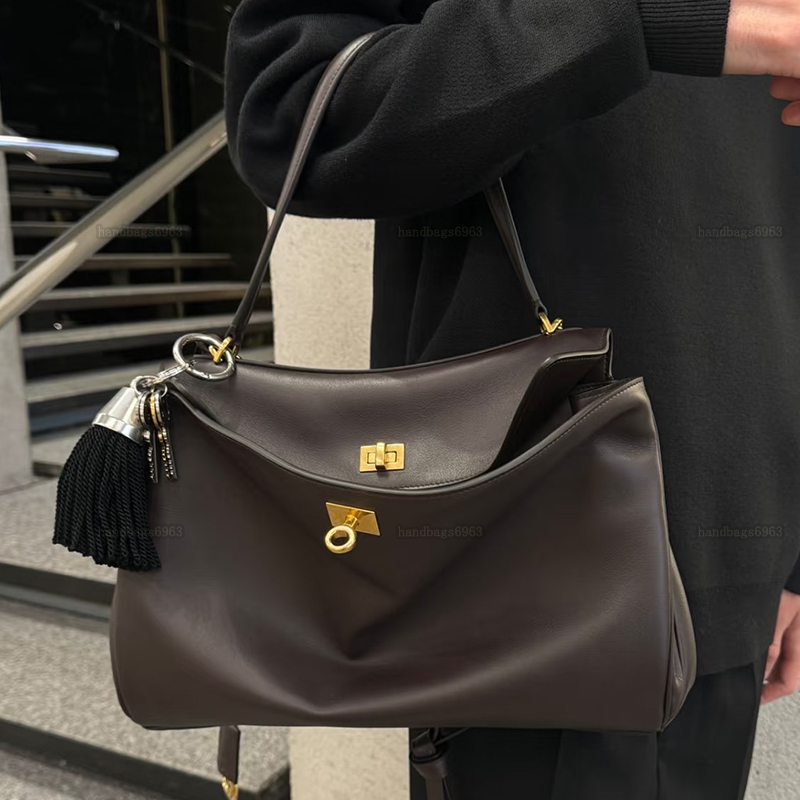 designer rodeo handbag Small Medium Large Tote Bag Luxury Handbags for Women Shopping Bag Real Leather Shoulder Bags Black Crossbody Purse Advanced free-spirited