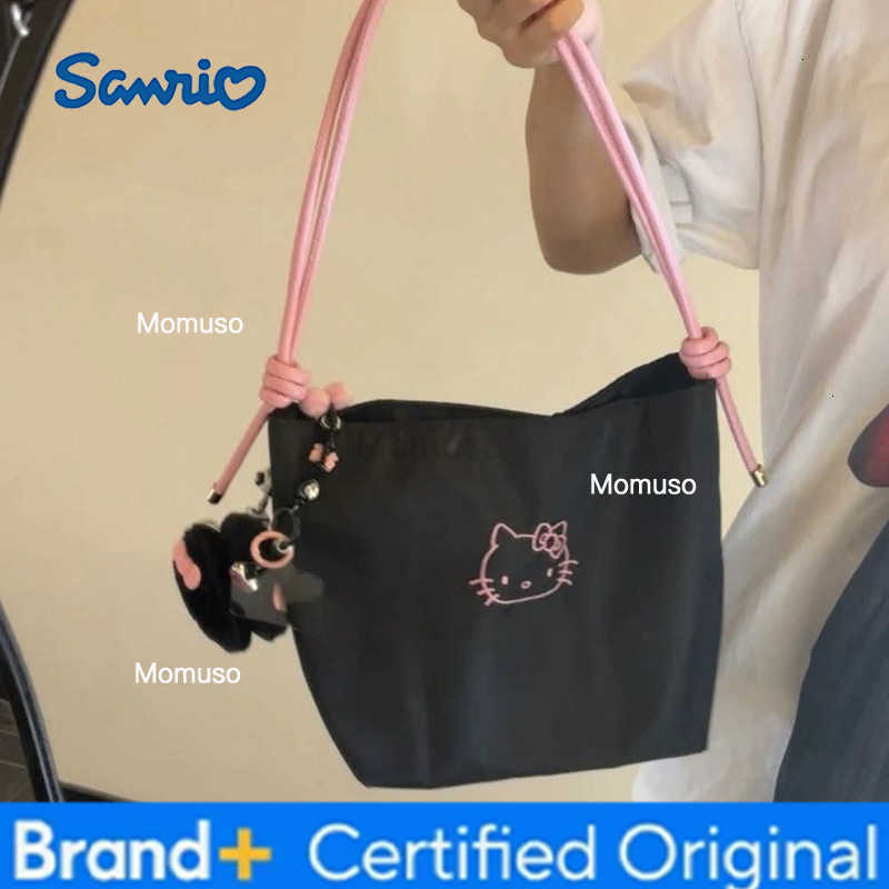 Sanrio Hello Kitty Womens Shoulder Bag Canvas bag Commuter Versatile Shoulder Handbag Shopping Bag Embroidered shoulder handbag H251230