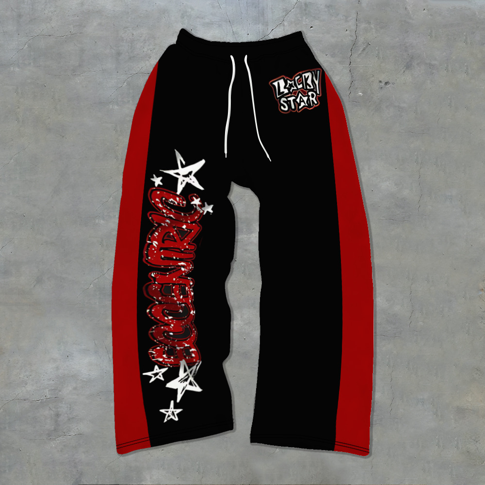 Luxury Brand Designer Apparel 2023 Autumn Winter 3D Printed Autumn Winter Fashion Loose Casual Flared Pants Independent Station