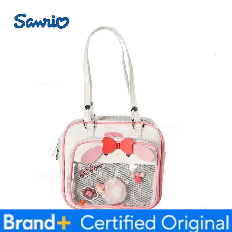 Sanrio Kuromi Hello Kittys One-Shoulder Handbag New Cute Cartoon Bags for Woman College Style Girl Printing Large Capacity H251230
