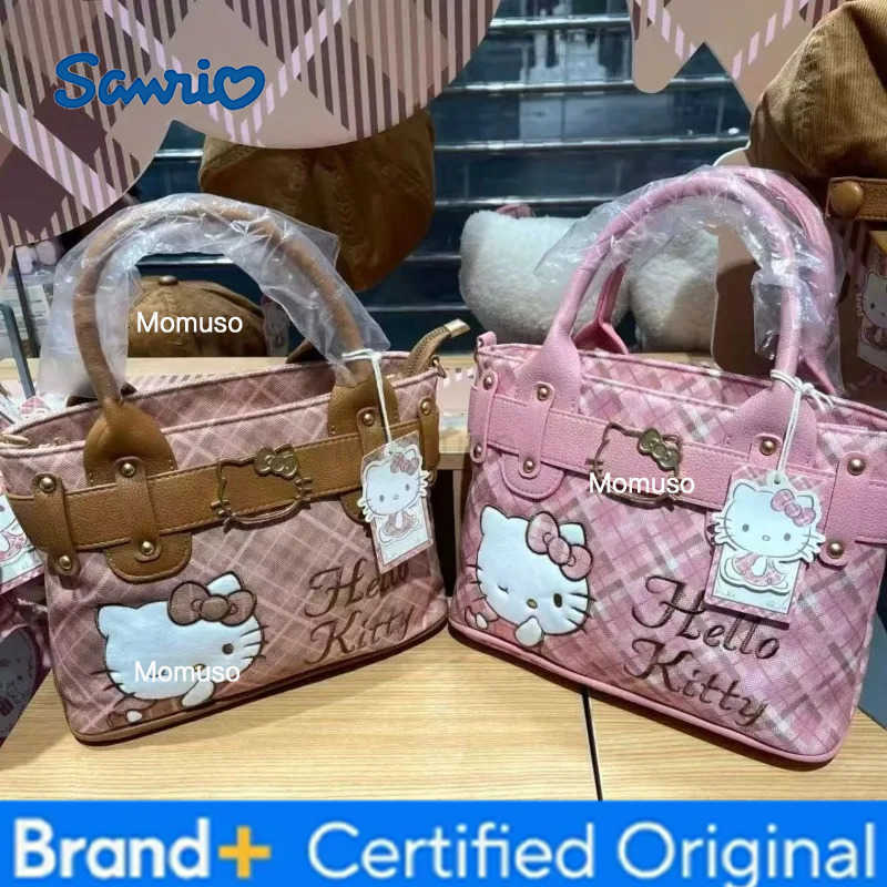 Sanrio Kawaii Hello Kitty Student Crossbody Bag Anime Cute Girl Handbag Fashion Versatile New Model Square Mini Bag Festival Gift New H251230