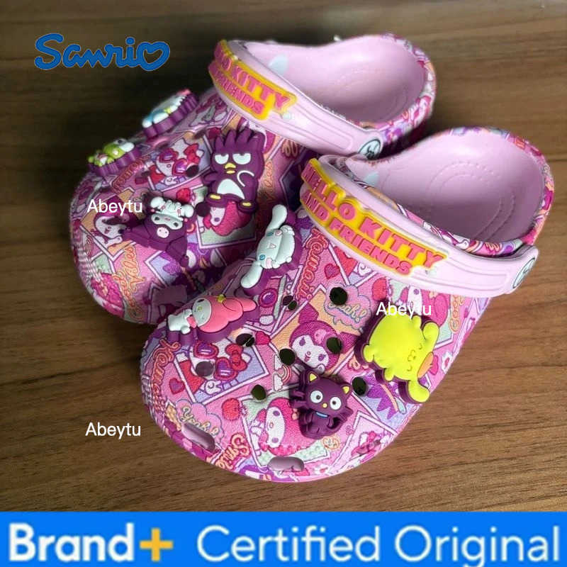 Sanrio New Hot Selling Black Melody New Summer Male And Female Cartoon Children Slippers Anti Slip And Anti Fall Holiday Gift H251230