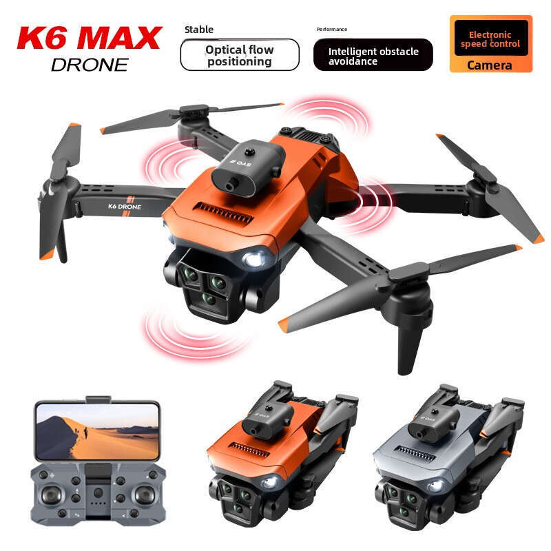 K6 MAX Triple Camera 4K Aerial Drone Obstacle Avoidance Remote Control Aircraft Optical Flow Positioning QuadcopterKuhangxin