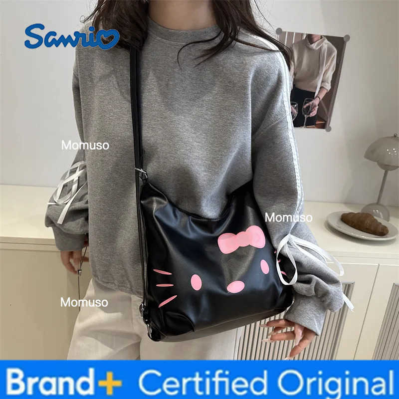 Sanrio Hello Kitty shoulder bag versatile casual handbag Womens bucket bag cartoon shoulder bag Multifunctional messenger pouch H251230