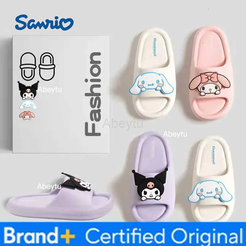 Sanrio Family Slippers Cute Soft Lightnes Cloud Like In Door Slides Kuromi My Melody Pochacco Sweet Shoes For Kids Eva H251230