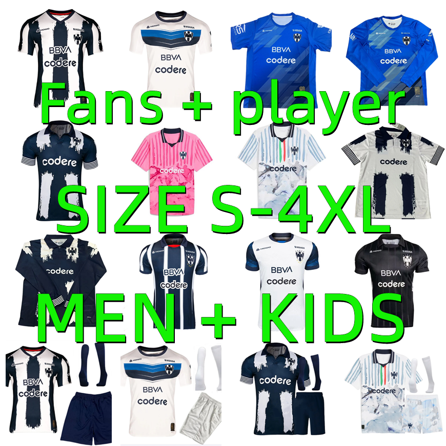 Sergio Ramos 2025 2026 CF Monterrey CANALES 80th Anniversary Soccer Jerseys 25 26 Rayados R.FUNES MORI E.AGUIRRE MEZA R.AGUIRRE ROMO G.BERTERAME football men kids shirt