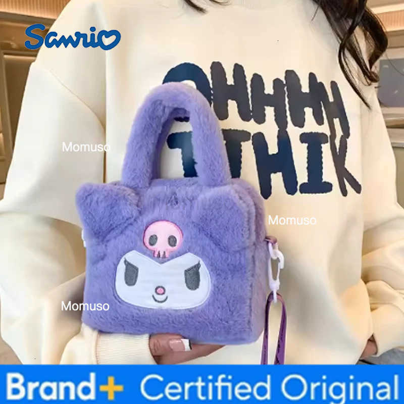 Sanrio Bag Kawaii Kuromi Cinnamoroll My Melody Cartoon Anime Plush Handbag Cosmetic Bag Travel Storage Bag Women Girl Gifts H251230