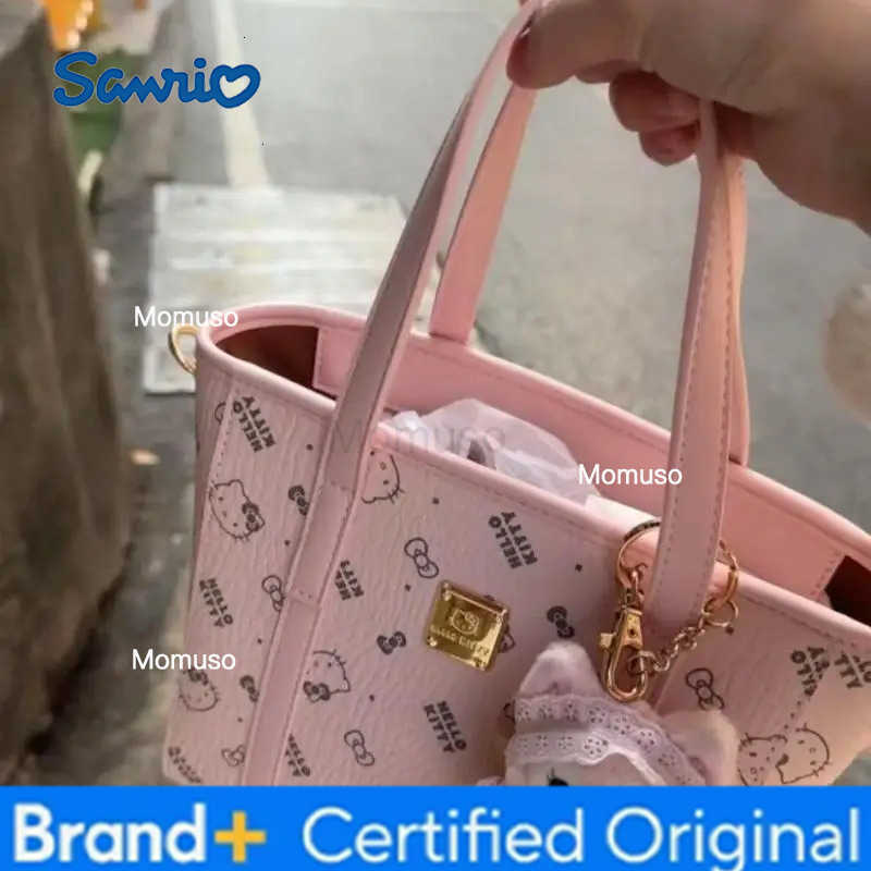 Sanrio New Hellokit Print Basket Bag Large Capaci Womens Summer Commuter Versatile Y2K Handbag Faionable Trendy Tote Bag H251230