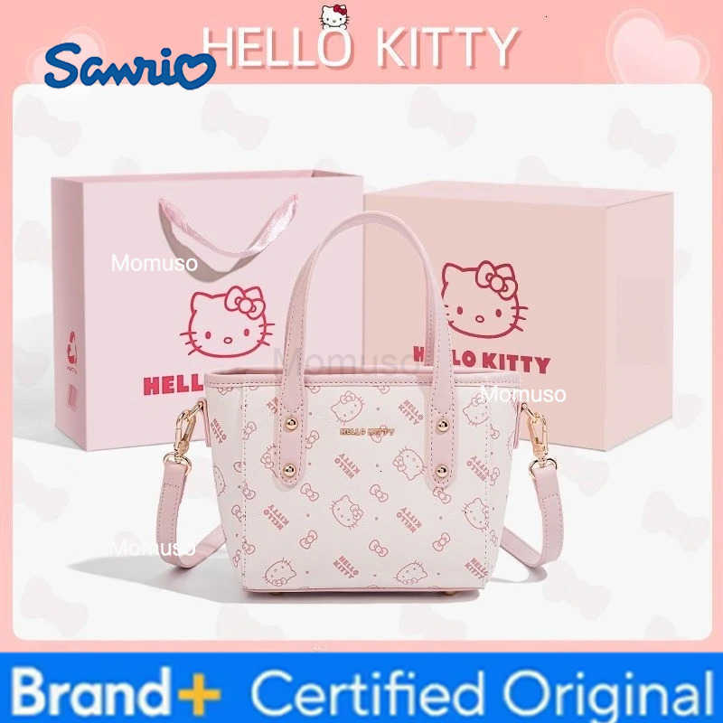 Sanrio Kawaii Hello Kitty Handbag Anime Cute Girl Advanced Fashion Versatile Outdoors Crossbody Bag Christmas Gift with Gift Box H2512301