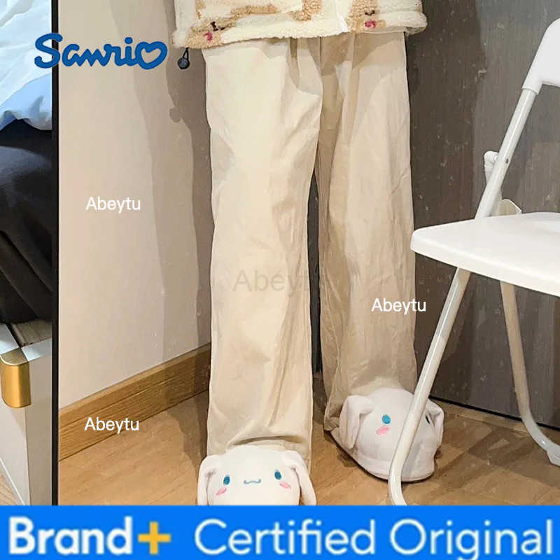 Sanrio Anime Cinnamoroll Cotton Slippers Cute Movable Ear Slippers Home Furnishing Indoor Comfortable Autumn Winter Woman Gifts H251230