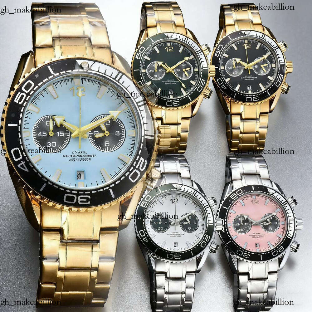 Omage Watchs Mens Watch Designer High Quality Watches Men Stainless Steel alloy watch band Designer Watch luminous Waterproof watches Speedly Master Luxury Watch