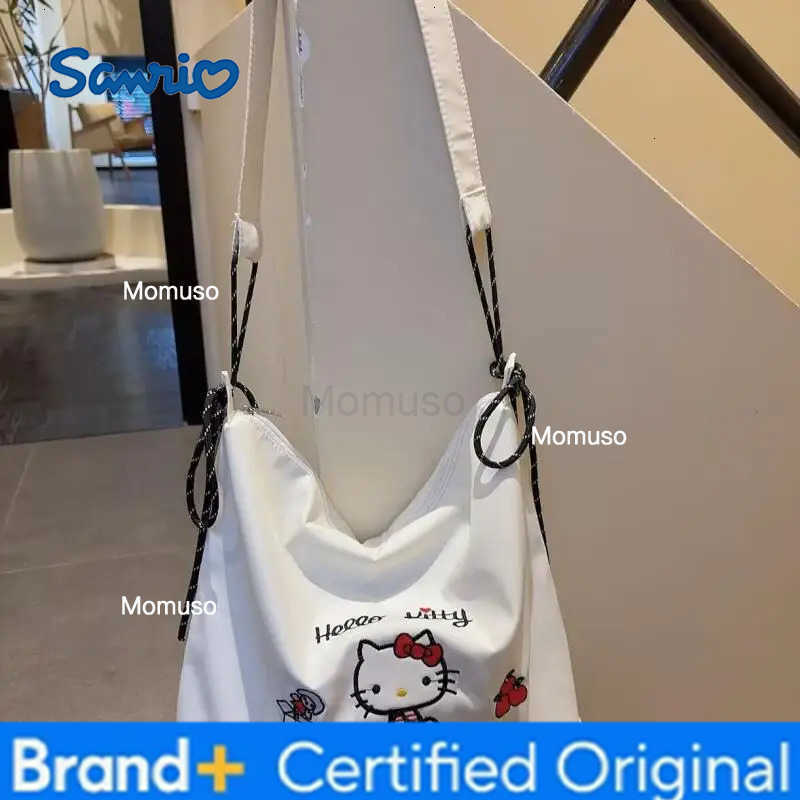 Sanrio Hello Kitty Crossbody Bag Girl Large Capacity Shoulder Bag Travel Storage Bag Waterproof Kawaii Cartoon Fashion Package H251230