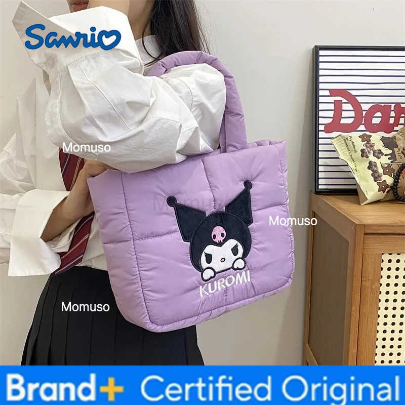 Sanrio Down bag Kuromi Cinnamoroll Melody Cartoon Anime Hellokitty Crossbody Cosmetic Handbag Storage Bags Women Girls Gifts H251230