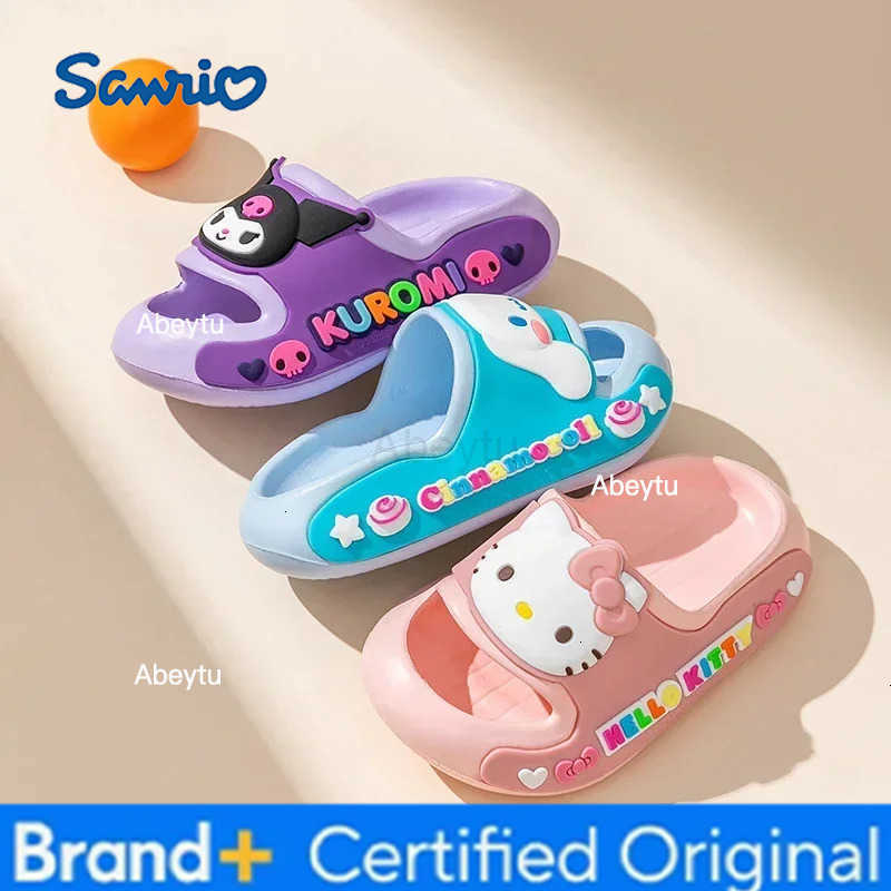 Sanrio Miniso Cinnamoroll Hole Slippers Sandals Kawaii Eva Anime Home Beach Shoes Summer Slippers For Adult Kids Gift H251230