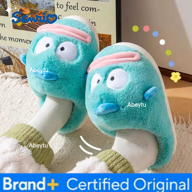 Sanrio Hangyodon Anime Cartoon Peripheral Cotton Slipper Winter Home Cute Thick Bottom Warm Plush Cotton Outdoor Cute Couple Shoes Gift H251230111