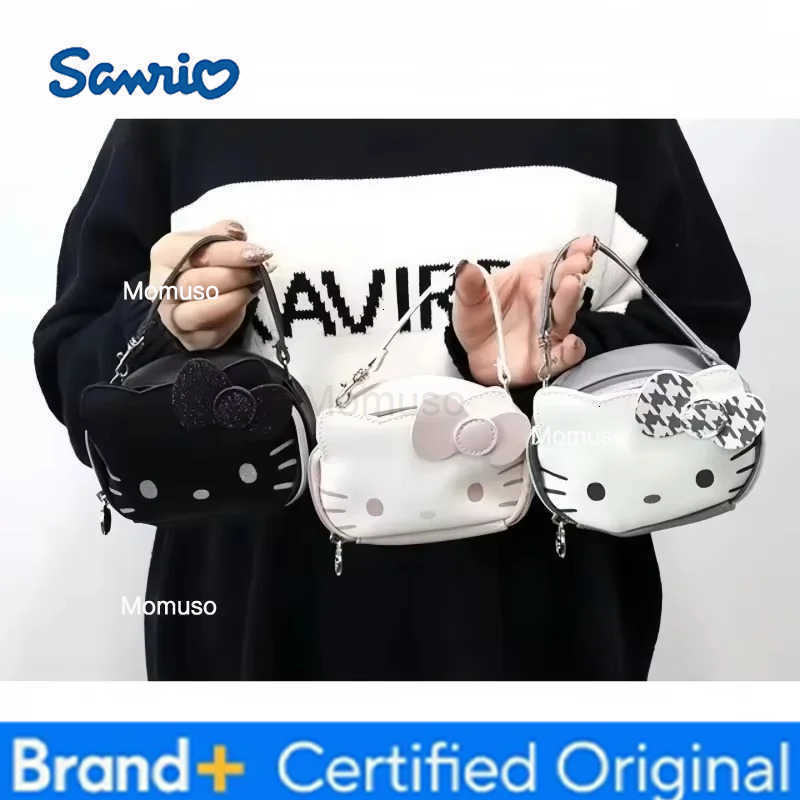 Sanrio 2025 New Arrival Hello Kitty Cartoon Daily Hand-Carrying Kawaii Small Bag Anime GirlS Heart Cute Makeup Bag Pu Coin Wallet Gift H251230