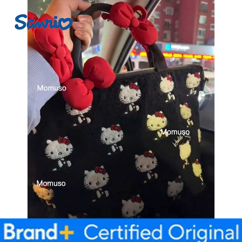 Sanrio Hello Kitty Embroidered Handbag Anime Cute Fashion Backpack Y2K Large Capacity Portable Tourism Underarm Bag Girl Gift H251230