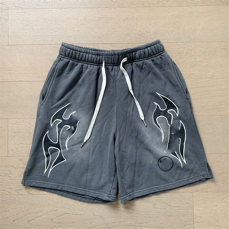 New Designer Mens Shorts Letter Graphic Print High Street Vintage Hip Hop Shorts Summer Womens Loose Casual Washed Shorts US Size s-xl