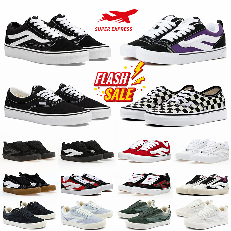 Canvas designer sneakers skate flat for men women trainers knu skool Shoes chaussure mens womens scarpe Plate-forme casual luxury 35-45