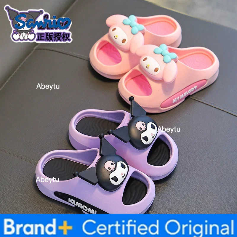 Sanrio 2026 Summer Girls Sandals 2026 New style Non slip Indoor Bathing Slippers for Children at Home H251230