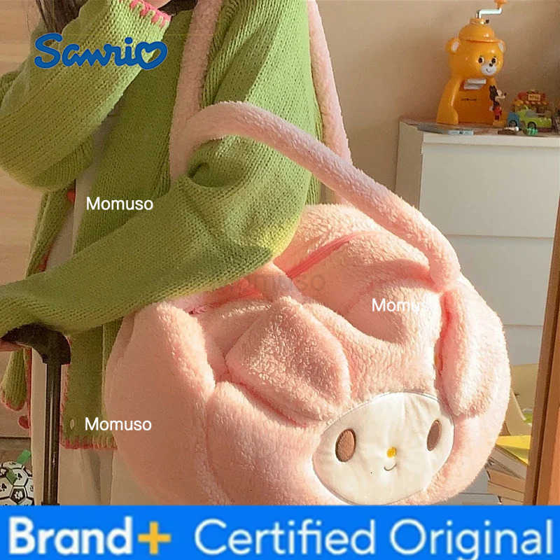 Sanrio Cute My Melody Shoulder Bag Japanese Kuromi Lovely Plush Bag Lolita Messenger Bag for Girl Travelling Bag Birthday Gifts H2512301