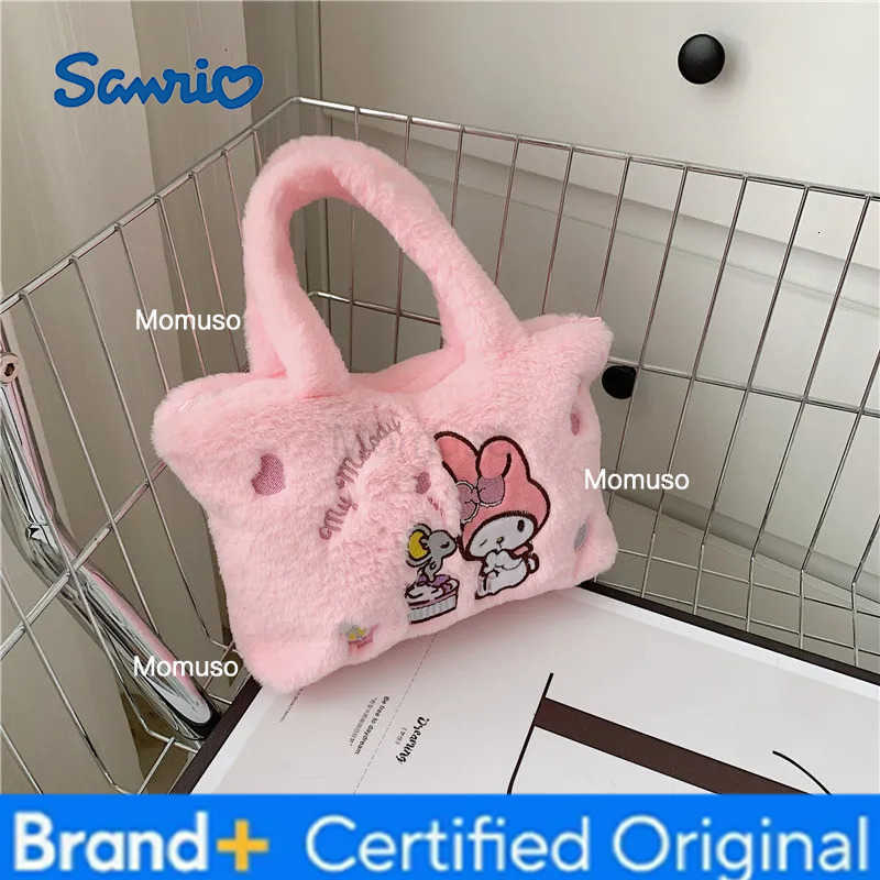 Sanrio Characters Plush Backpack Set - Cinnamoroll Kuromi Hello Kitty My Melody Kawaii Shoulder Bag for Women Cute Makeup H251230