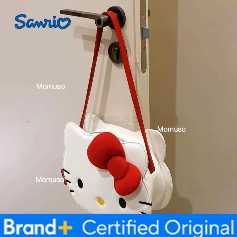 Sanrio 2025 New Hello Kitty Canvas Tote Bag Large Capacity Fashion Shoulder Bag for Women Girls School Commute Cartoon Work Backpack H251230