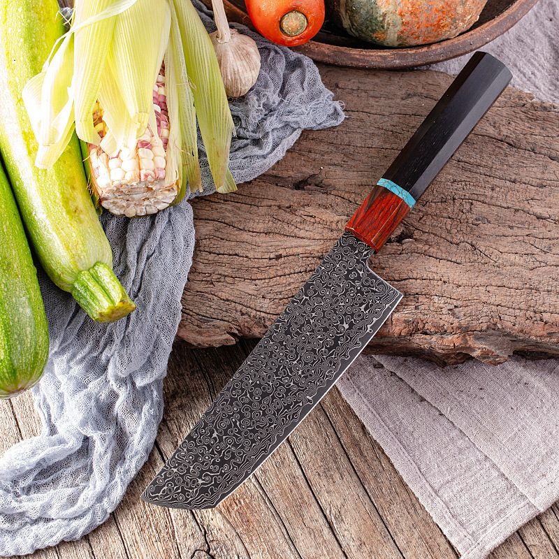 Handmade Chef Knife Damascus Steel Sharp Meat Vegetable Cleaver Gyuto Knife Japanese Hand Forged Kitchen Knives 250703