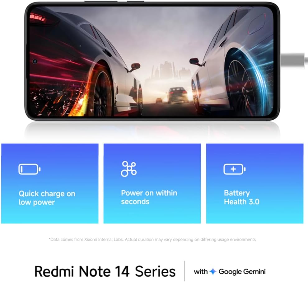 Global Version Xiaomi Redmi Note 14 5G 8GB+256GB,Coral Green 6.67 Inches,Bluetooth,NFC,Wi-Fi,108MP AI camera system with OIS,IP64(Charger Not Included