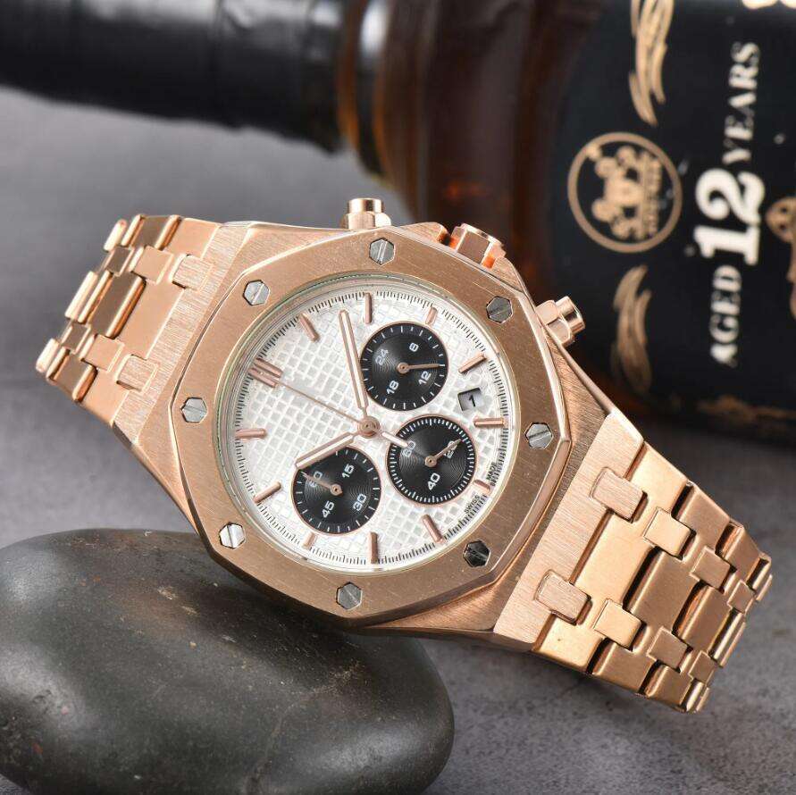 2026 ROYALOAKITY New Apity Fashion Watch Mens Automatic Quartz Movement High Quality Wristwatch Hour Hand Display Metal Strap Simple Luxury Popular Watch